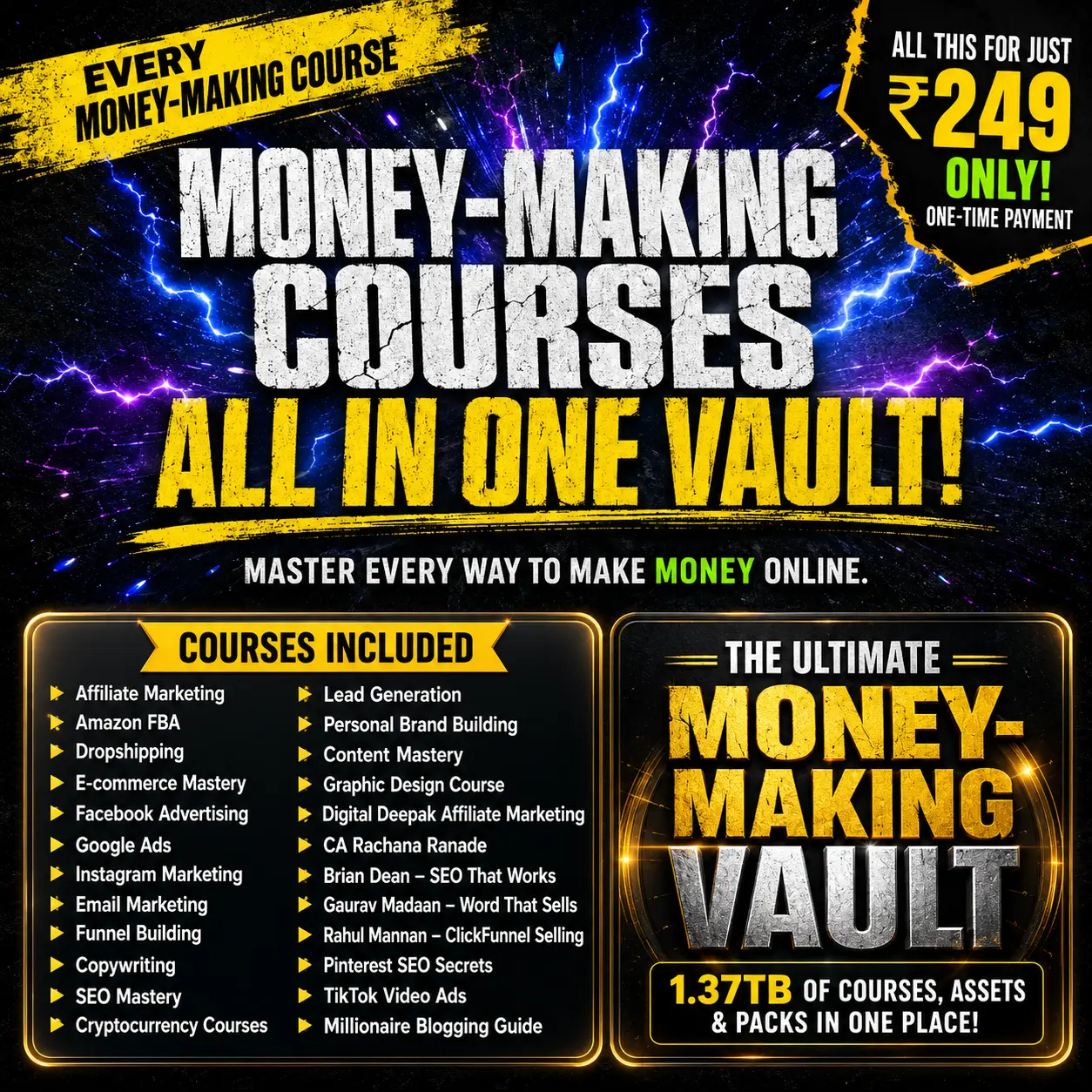 All Money-Making Courses Bundle — 1.37TB Vault